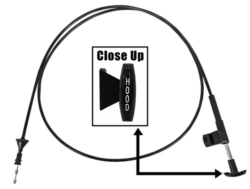 CHEVY PU HOOD RELEASE CABLE 81-91 LONG